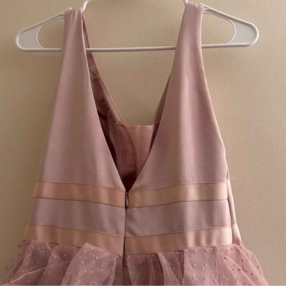 SHERRI HILL Swiss Dot Ruffle Tulle Gown - Picture 4 of 11